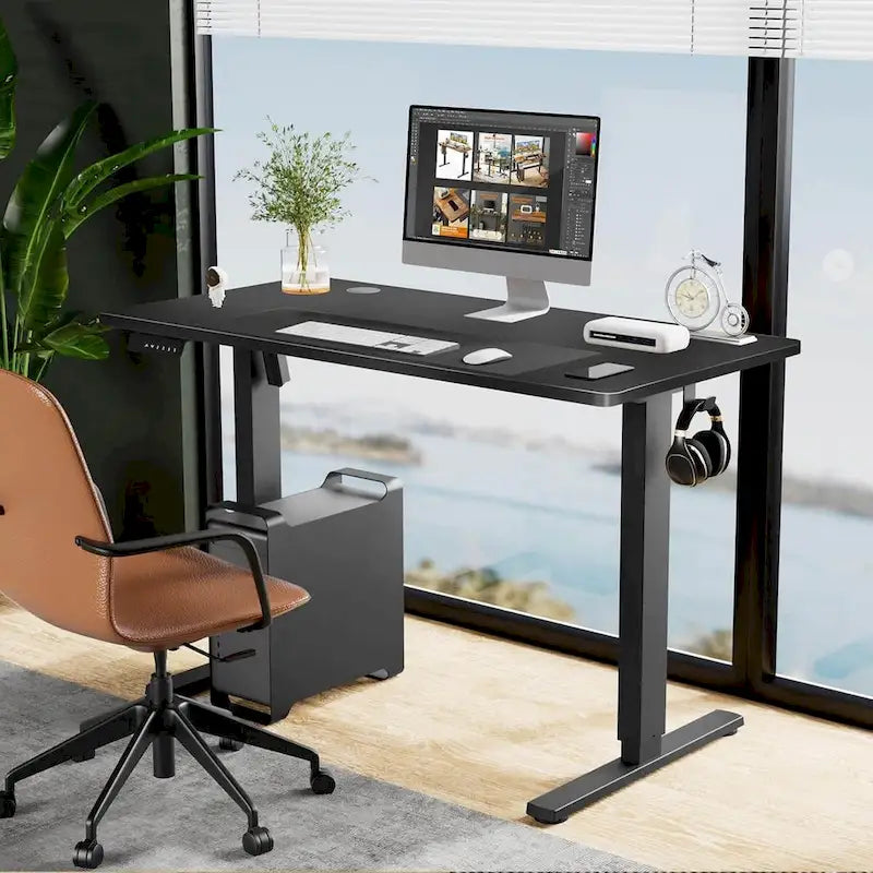 Bureau assis-debout électrique réglable en hauteur, bureau d'ordinateur ergonomique assis-debout, 55 x 24